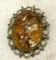 Vintage Brooch Mottled Finish