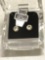 1/2 Carat Cubic Zirconia Stud earrings with Case