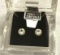 1/2 Carat Cubic Zirconia Stud earrings with Case