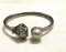 Kemstone Cuff Bracelet Faux Pearl and Cz's