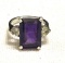 Sterling Silver Ring with Purple Stone