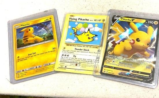 Lot of 3 Pokemon Cards