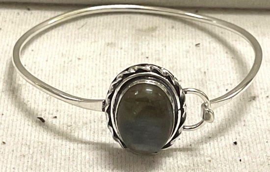 Fiery Labadorite Bangle Bracelet