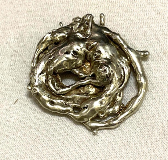 Old Sterling Silver Bolo Tie Ornament
