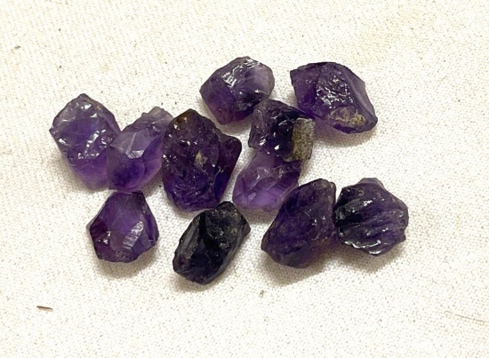 1.90ct Rough Cut Rubies 10 Ground Mined Rubies