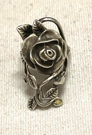 Sterling Silver Rose Ring