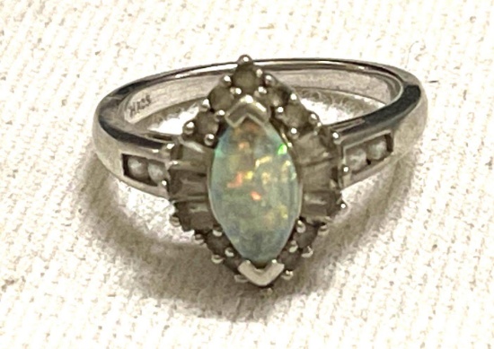 Sterling Silver Opal Ring