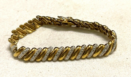 Sterling Silver Diamond Bracelet
