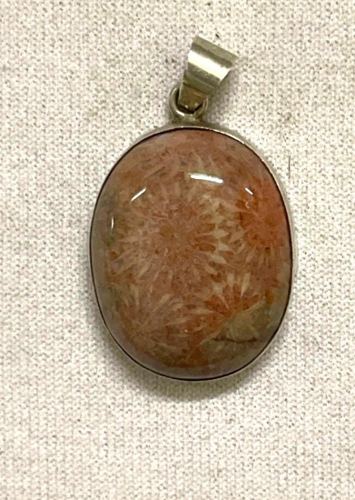 Sterling Silver Pendant with Gemstone