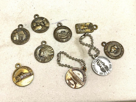 Vintage USA State Key Chains