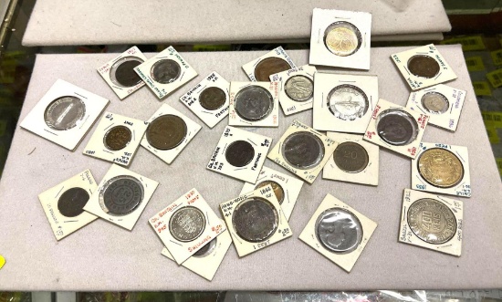 International 1800-1900's Vintage Coin and Tokens