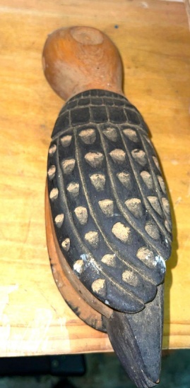 Makah Bird From Group of Wood Artifacts by Artist who Died Before He Completed His Work