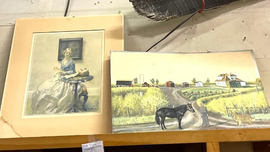 Vintage Sample Print and Painting