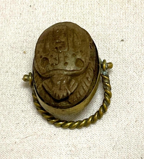 Unusual Scarab Beatle Ring - Undetermined Age