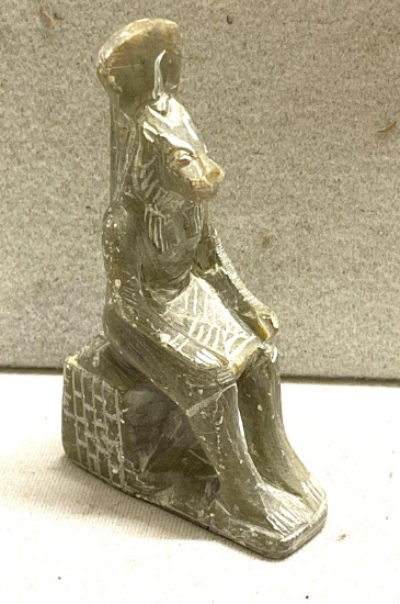 Soapstone Sculpter of Lion Headed Skehmet Symolizing Pheroah Amenhoted III From 18th Dynasty