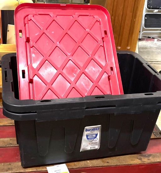 2 Matching Stackable Bins with Lids