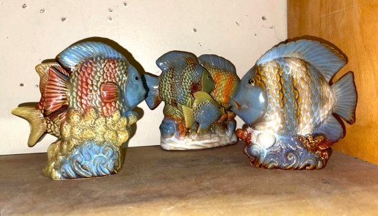 3 Porcelain Fish Groups - Neat Display