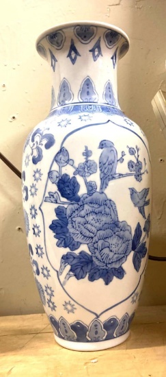 Chinese Porcelain Vase About 14" High - Great Bird Design