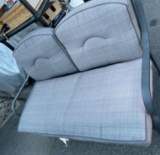Metal Bench with Cushions