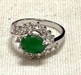 Emerald Green CZ Ring Size 8.5
