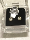 1/2 Carat Cubic Zirconia Stud earrings with Case