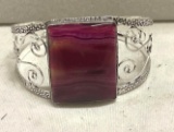 Botswana Agate Bangle Bracelet