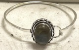 Fiery Labadorite Bangle Bracelet