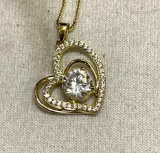 CZ Heart Pendant and Chain