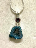 Teal Agate Slice 1.8