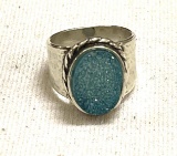 Sterling Silver Druzy Quartz Ring