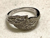 Sterling Silver Diamond Ring