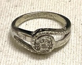 Sterling Silver Diamond Ring