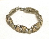 Sterling Silver 10kt Black Hills Gold Bracelet