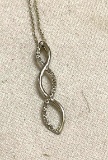 Sterling Silver Necklace with Diamond Pendant