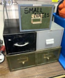 4 Vintage Metal Card Holders