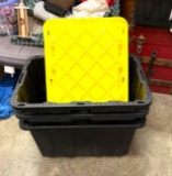 3 Matching Stackable Bins with Lids