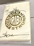 Tribe Comic #1 White Cover Autographed By Johnson and Strongman