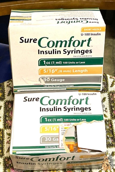 200 New in Box Insulin Syringes