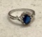 Blue Sapphire CZ Ring Size 8