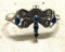Blue Topaz Butterfly Bangle Bracelet
