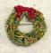 Rhinestone Christmas Wreath Brooch/ Pin