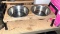 Dog Food dish and Water bowls with holder