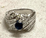 Blue Sapphire Ring Size 6