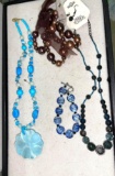 Lot of Jewelry- Trisha Waldron Necklaces, Trisha Waldon Bracelets and Stripped Bracelet