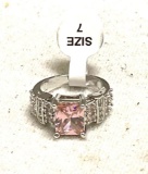 Pink Stone Ring size 7