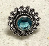 Blue Topaz Ring Size 10