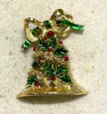 Christmas Bell Brooch/ Pin