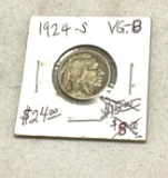 1924- S VG-8 Buffalo Nickel
