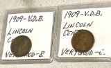 2-1909 V.D.B Wheat Pennies