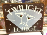 Metal Twilight Lounge Sign 16